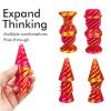 3D Printed Impossible Pyramid Passthrough Sculpture, Cone Fidget Toy, Impossible Cylinder Anxiety Relief Toy, Magic Impossible Passthrough for Desktop Decoration Toy view 4