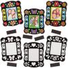 Baker Ross FN401 Colour-in Fuzzy Art Photo Frame Magnets - Pack of 12, Velvet Art Colouring for Kids, Fridge Magnet Arts and Crafts view 1