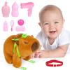 Capybara Plush - Walking Capybara Plush Toys, Electronic Interactive Stuffed Capybara with Turtle Backpack, Cute Capybara Stuffed Animals Gifts for Kids Boys Girls view 1