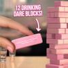Bubblegum Stuff - Tipple Tumble Tower - The Ultimate Drinking and Dares Block-Stacking Game - Includes 54 Pink Blocks and 4 Shot Glasses - Ages 18+ view 3
