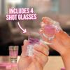 Bubblegum Stuff - Tipple Tumble Tower - The Ultimate Drinking and Dares Block-Stacking Game - Includes 54 Pink Blocks and 4 Shot Glasses - Ages 18+ view 4