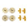 plplaaoo Aluminum Alloy Wheel Brake Disc for 1 7 Unlimited Desert Racer UDR RC Car, Upgrade Part with Non Directional Brake and Easy Installation (Yellow) view 1