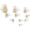 shenruifa 10pcs Unpainted Russian Nesting Doll Wood Russian Dolls 10 Layers Doll Crafts Toys Home Decoration Gifts (As Shown) view 2