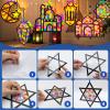 24 Ramadan Suncatchers Craft Kits Eid Mubarak Ornaments Stained Glass Window Arts and Crafts Kit for DIY Eid Classroom Home Holiday Projects Art Activities Religious Hanging Ornament Decoration view 3
