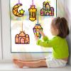24 Ramadan Suncatchers Craft Kits Eid Mubarak Ornaments Stained Glass Window Arts and Crafts Kit for DIY Eid Classroom Home Holiday Projects Art Activities Religious Hanging Ornament Decoration view 4