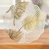 10" Metal Wind Spinner Golden Feather Outdoor Garden Decor Yard Art Home Decor view 4