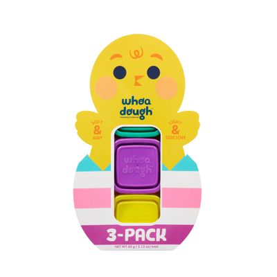 Chuckle & Roar - Easter Whoa Dough 3 Pack Chick Basket Stuffer - Arts and Crafts - Fun for Toddlers - Safe and allergen Free