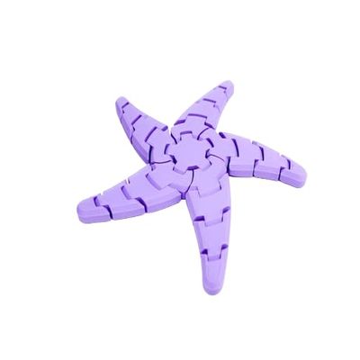 Clever Contraptions Starfish Friendly Fidget Versatile Stress Relief Toy and Coaster (Orange)