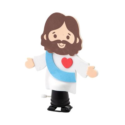 Fun Express Religious Walking Jesus Wind-Up Craft Kit - 12 Sets - Perfect for Sunday School Classroom Activities