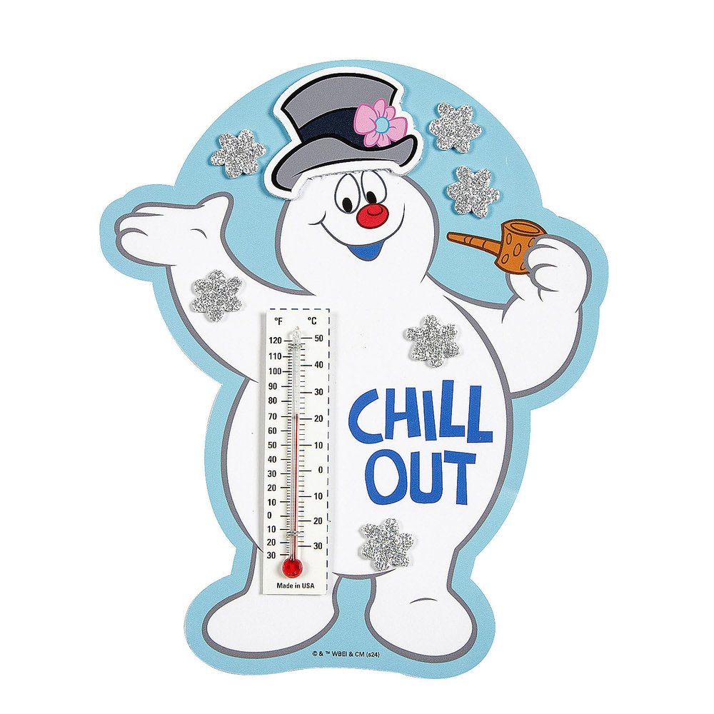 Fun Express 7 1/2" Frosty The Snowman Thermometer Magnet Craft Kit - Makes 12