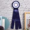 First Second Place Rosette Ribbon Badge, Exquisite Small Medal Award for Game Winners with Stylish Satin Design Blue (Blue) view 4