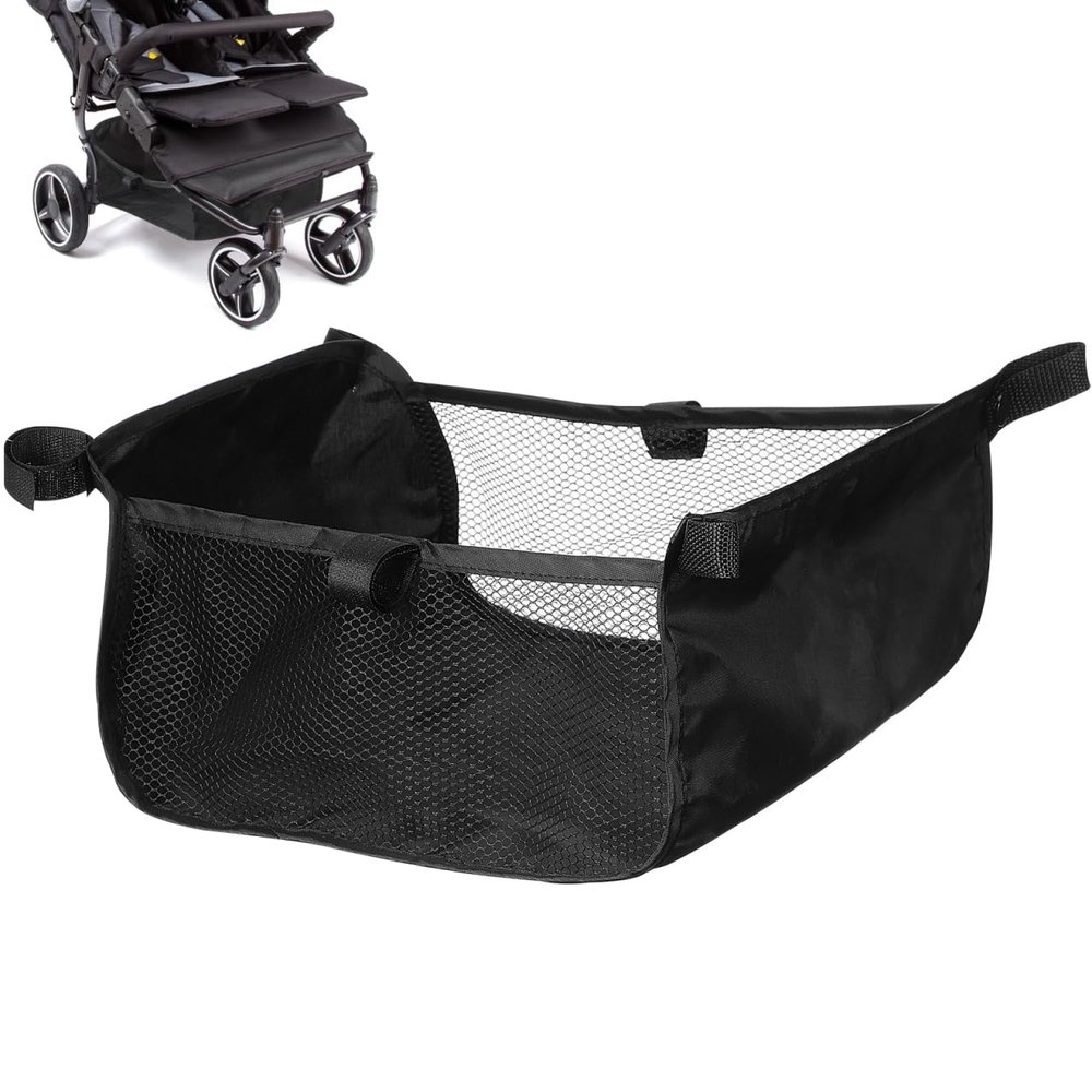 TOYANDONA Stroller Storage Bag Versatile Organizer for Diapers Towels Shopping Items Bottom Basket Replacement for Pushchairs Ample Space for Essentials