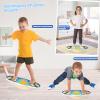 Wobble Balance Board for Kids Wooden Rocker Board Load 123Lbs, Active Play and Exercise for Toddler (Blue) view 2