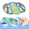 Wobble Balance Board for Kids Wooden Rocker Board Load 123Lbs, Active Play and Exercise for Toddler (Blue) view 3