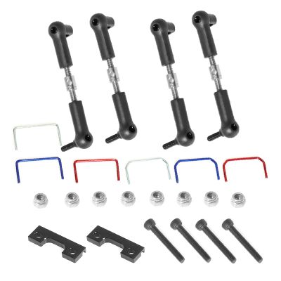 MOUDOAUER Aluminium Alloy RC Car Front and Rear Wide Sway Bar Kit for 1/16 E-Revo/Mini Slash RC Car Upgrade Parts