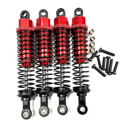 4Pcs Metal Oil Shock Absorber Damper Compatible with 1/12 1/16 RC Cars Compatible Upgrade Parts Accessories(RED)