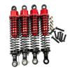 4Pcs Metal Oil Shock Absorber Damper Compatible with 1/12 1/16 RC Cars Compatible Upgrade Parts Accessories(RED) view 1