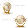 FADCAIYD Clear Dia 4-inch/10CM Globe, 360 Rotation World Globe, Earth Globe Educational/Geographic Modern Desktop Decoration Rotating view 3