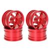 4pcs 42mm 1/10 RC On-Road Drift Racing Car Metal Wheel Rim Wheel Hubs for Tam-iya M03 M04 M05 M06 M07 MB-01 XM-01 Upgrade Parts(Red Type 02) view 1