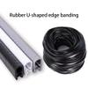 SXHJDY 17Ft Rubber Bumper Guard Strip, U Channel Edge Corner Protector, Car Doors Protector Strip Seal Strip with Metal Clips, for Sheet Metal Table Corners(Gray,3-6mm) view 3