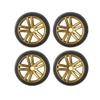 1/18 RC Car Tires Replacement Parts Fits 2188 2188A Remote Control Trucks Drift Car Wheels 88172 88173 Compatible(Gold) view 1