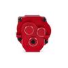 MIVHQYBU Aluminum Transmission Gearbox Skid Plate Set with 11T Pinion Compatible with 1/18 Scale RC Crawler Compatible with Bronco Parts(Red Housing) view 1