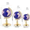 FADCAIYD Clear 360 Rotation Globe, World Globe with Aluminum Alloy Bracket, Earth Globe for Education Home Office Desk Bookshelf Decor Rotating view 2
