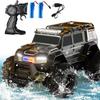 Amphibious Remote Control Car Waterproof Monster RC Cars 4WD All Terrain Off-Road Stunt Vehicle Toys with 2.4 GHz LED Lights for 6 7 8 9 10 11 12+ Year Old Kids Boys Girls Gifts Presents (Black) view 1