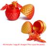 Flavery 3D Printed Flying Dragon in Egg - 9" Flexible Winged Dragon Inside, Easter Egg, Colorful Fidget Toy, Birthday Gift, Desk Pet Figure (Red Gold) view 2