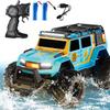 Amphibious Remote Control Car Waterproof Monster RC Cars 4WD All Terrain Off-Road Stunt Vehicle Toys with 2.4 GHz LED Lights for 6 7 8 9 10 11 12+ Year Old Kids Boys Girls Gifts Presents (Blue) view 1