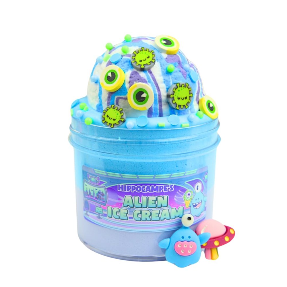 Alien Ice Cream Slime (SCENTED) | Handmade Slime | Hippocampe Slimes (4OZ)