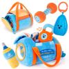 hahaland Baby Toys 6-12 Months - Baby Toys 3-6 Months Montessori Toy for 6 Month Old, Sensory Toy for Babies Workout Weights Dumbbell Toy Set with Soft Rattles Mirror, Easter Gifts for Baby view 1