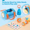 hahaland Baby Toys 6-12 Months - Baby Toys 3-6 Months Montessori Toy for 6 Month Old, Sensory Toy for Babies Workout Weights Dumbbell Toy Set with Soft Rattles Mirror, Easter Gifts for Baby view 4