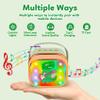 Dinosaur Karaoke Machine for Kids, Portable Mini Karaoke Machine with 2 Wireless Microphones, 4 5 6 7 8 9 10 Years Old Girl Boy Easter Christmas Birthday Gift Colorful Lighted Speaker Party Toys view 2