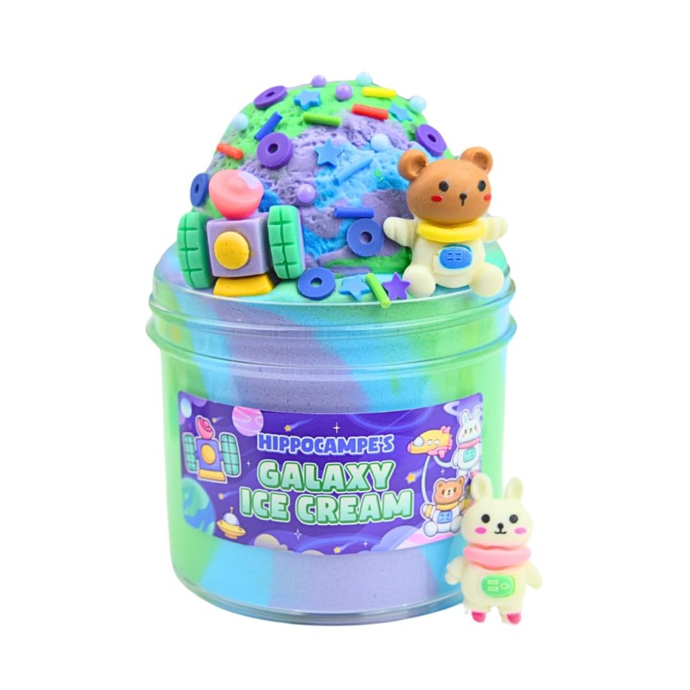 Galaxy Ice Cream Slime (SCENTED) | Handmade Slime | Hippocampe Slimes (8OZ)