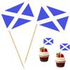 100 Pcs Scotland Flag Scoland Toothpick Flags, Cocktail Picks Mini Stick Cupcake Toppers Country Picks Party Decoration Celebration Cocktail Food Bar Cake Flags  view 1