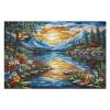 Stained Glass Flower 1000 Piece Puzzle for Adults, Adults Challenging Game Creative Kits, Impossible Puzzle, Family Decoration Puzzle view 3