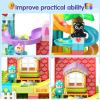XYNGU Kid Marble Run Building Blocks with Elevator Spiral Lift,Gift Toy Bricks Marble Maze Ball Race Track Set with Motorized Elevator,Big Blocks Educational STEM for 3 4 5 6 7 8 Year Old Boys Girls view 3