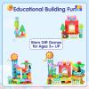 XYNGU Kid Marble Run Building Blocks with Elevator Spiral Lift,Gift Toy Bricks Marble Maze Ball Race Track Set with Motorized Elevator,Big Blocks Educational STEM for 3 4 5 6 7 8 Year Old Boys Girls view 4