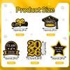 25 Pcs Gold and Black Class of 2026 Congrats Grad Table Centerpieces Congratulate Graduation Centerpiece Sticks for Graduation Party Decorations view 2