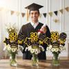 25 Pcs Gold and Black Class of 2026 Congrats Grad Table Centerpieces Congratulate Graduation Centerpiece Sticks for Graduation Party Decorations view 4