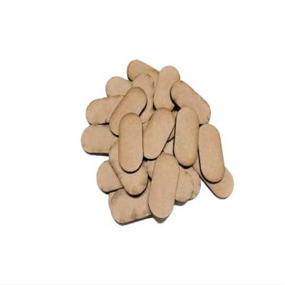 25mm x 85mm Pill Shaped MDF Wood Bases (x8) Laser Cut Crafts FAST SHIPPING US SELLER