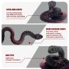 30 Inch 3D Printed Snake - Movable Articulated Snake, Perfect 3D Printed Animals for Educational Toys! Must-Have Toys for Kids and Collectors, Home Office Executive Desk Decor (Black Red) view 4