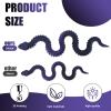 30 Inch 3D Printed Snake - Movable Articulated Snake, Perfect 3D Printed Animals for Educational Toys! Must-Have Toys for Kids and Collectors, Home Office Executive Desk Decor (Black Purple) view 2