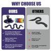 30 Inch 3D Printed Snake - Movable Articulated Snake, Perfect 3D Printed Animals for Educational Toys! Must-Have Toys for Kids and Collectors, Home Office Executive Desk Decor (Black Purple) view 3