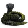 30 Inch 3D Printed Snake - Movable Articulated Snake, Perfect 3D Printed Animals for Educational Toys! Must-Have Toys for Kids and Collectors, Home Office Executive Desk Decor (Black Gold) view 1