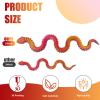 30 Inch 3D Printed Snake - Movable Articulated Snake, Perfect 3D Printed Animals for Educational Toys! Must-Have Toys for Kids and Collectors, Home Office Executive Desk Decor (Red Gold) view 2