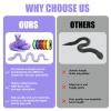 30 Inch 3D Printed Snake - Movable Articulated Snake, Perfect 3D Printed Animals for Educational Toys! Must-Have Toys for Kids and Collectors, Home Office Executive Desk Decor (Purple) view 3