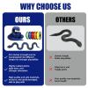 30 Inch 3D Printed Snake - Movable Articulated Snake, Perfect 3D Printed Animals for Educational Toys! Must-Have Toys for Kids and Collectors, Home Office Executive Desk Decor (Black Blue) view 3