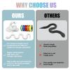 30 Inch 3D Printed Snake - Movable Articulated Snake, Perfect 3D Printed Animals for Educational Toys! Must-Have Toys for Kids and Collectors, Home Office Executive Desk Decor (Noctilucent Rainbow) view 4